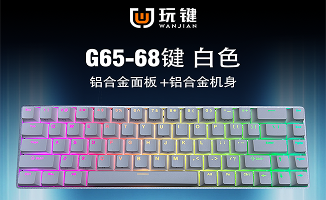 G65-68KEY-RGB-白色-铝合金